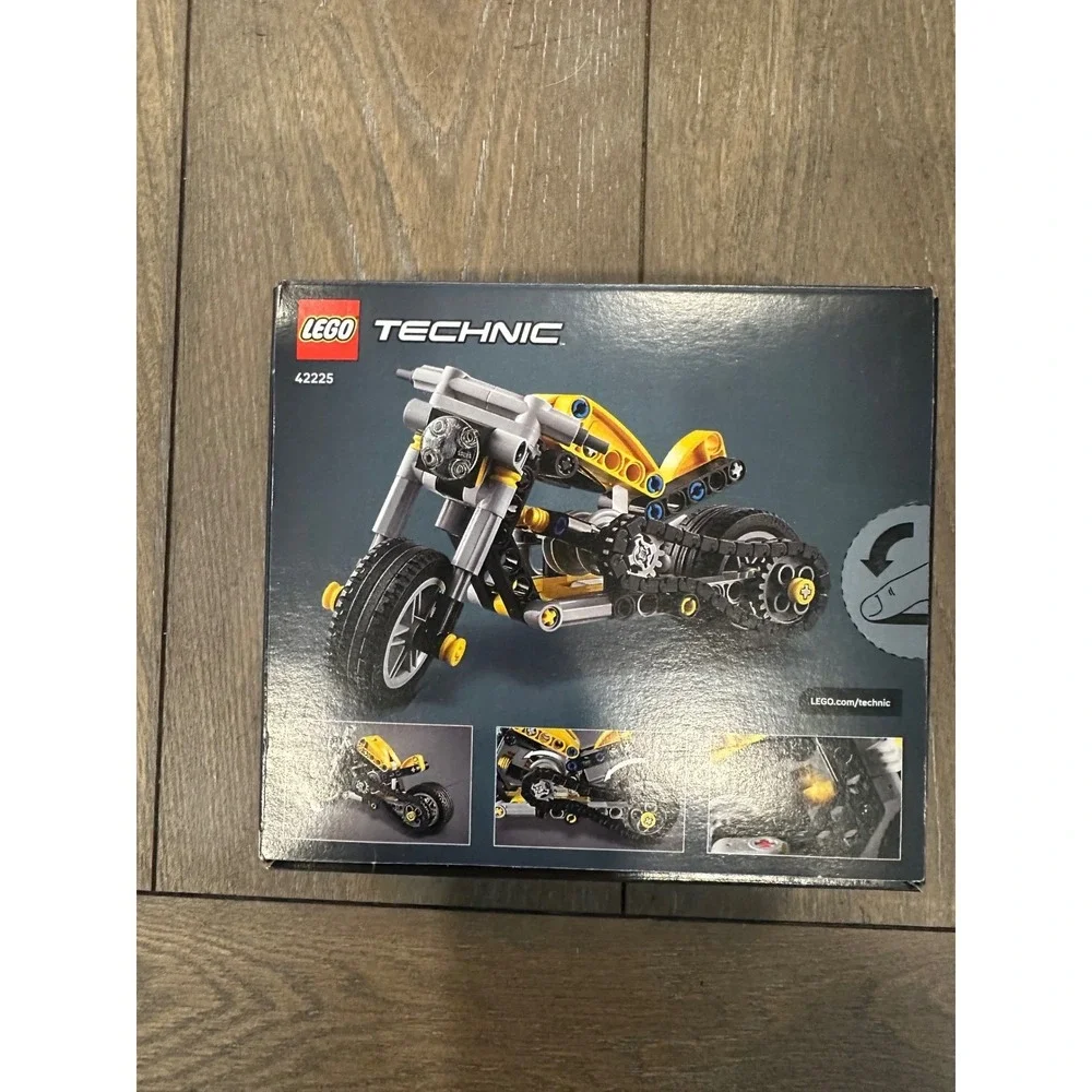 LEGO Kids Yellow Technic 42225 Motorcycle Building Set 151 pcs